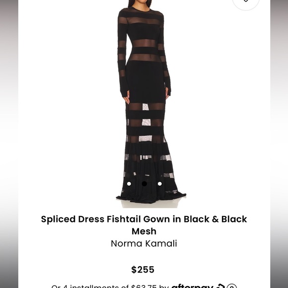 Norma Kamali Spliced Dress Fishtail Gown - Picture 2 of 4